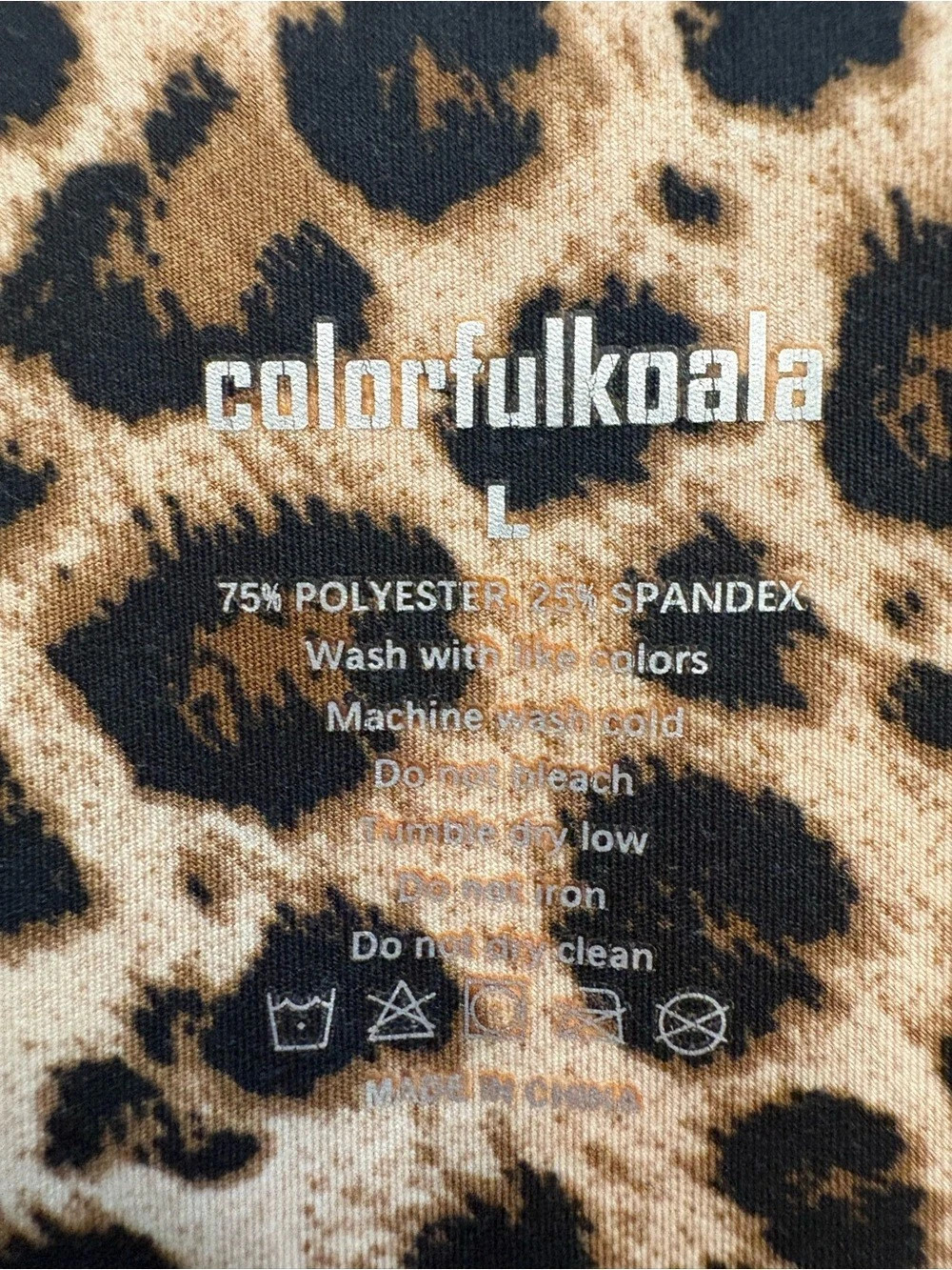 Colorfulkoala High Waisted Leopard Yoga Leggings L - Picture 4 of 8